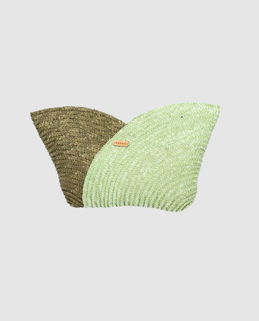 Petalo Clutch bicolour green