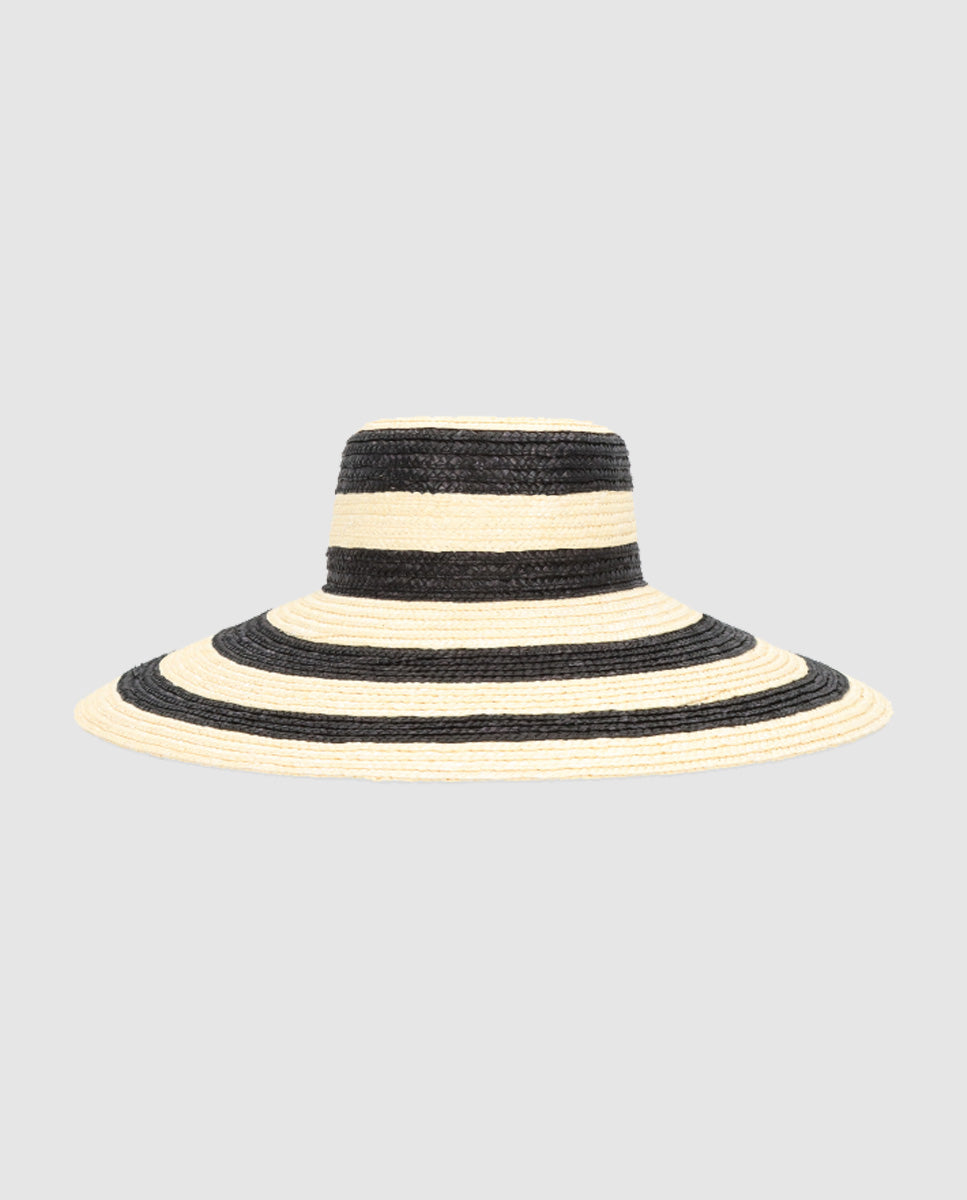 Sombreo Cuchi bicolor crudo-negro