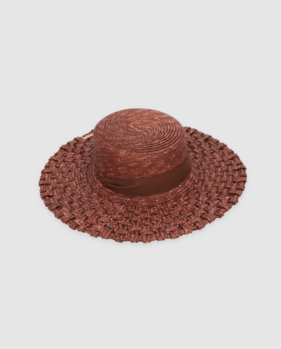 Tris-Tras Cuchi Straw Hat with natural brim