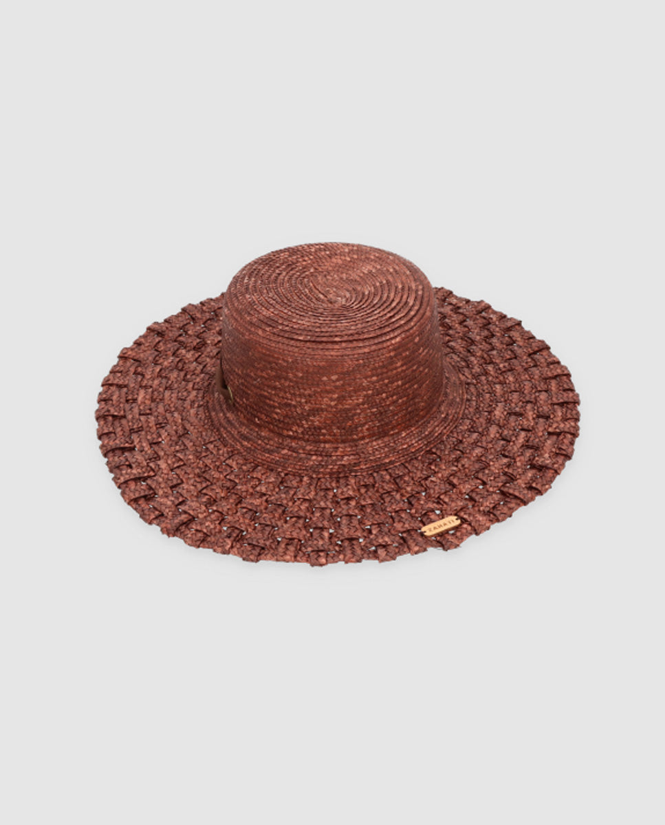 Tris-Tras Cuchi Straw Hat with natural brim