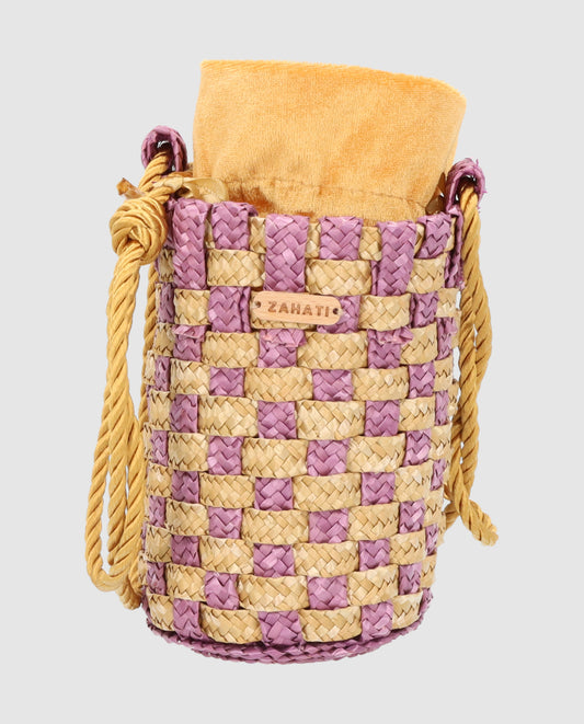 Bolso Tubito Tris-Tras Morado + Dorado