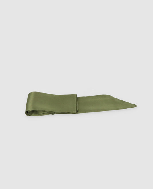 Cinta sombrero seda verde oliva