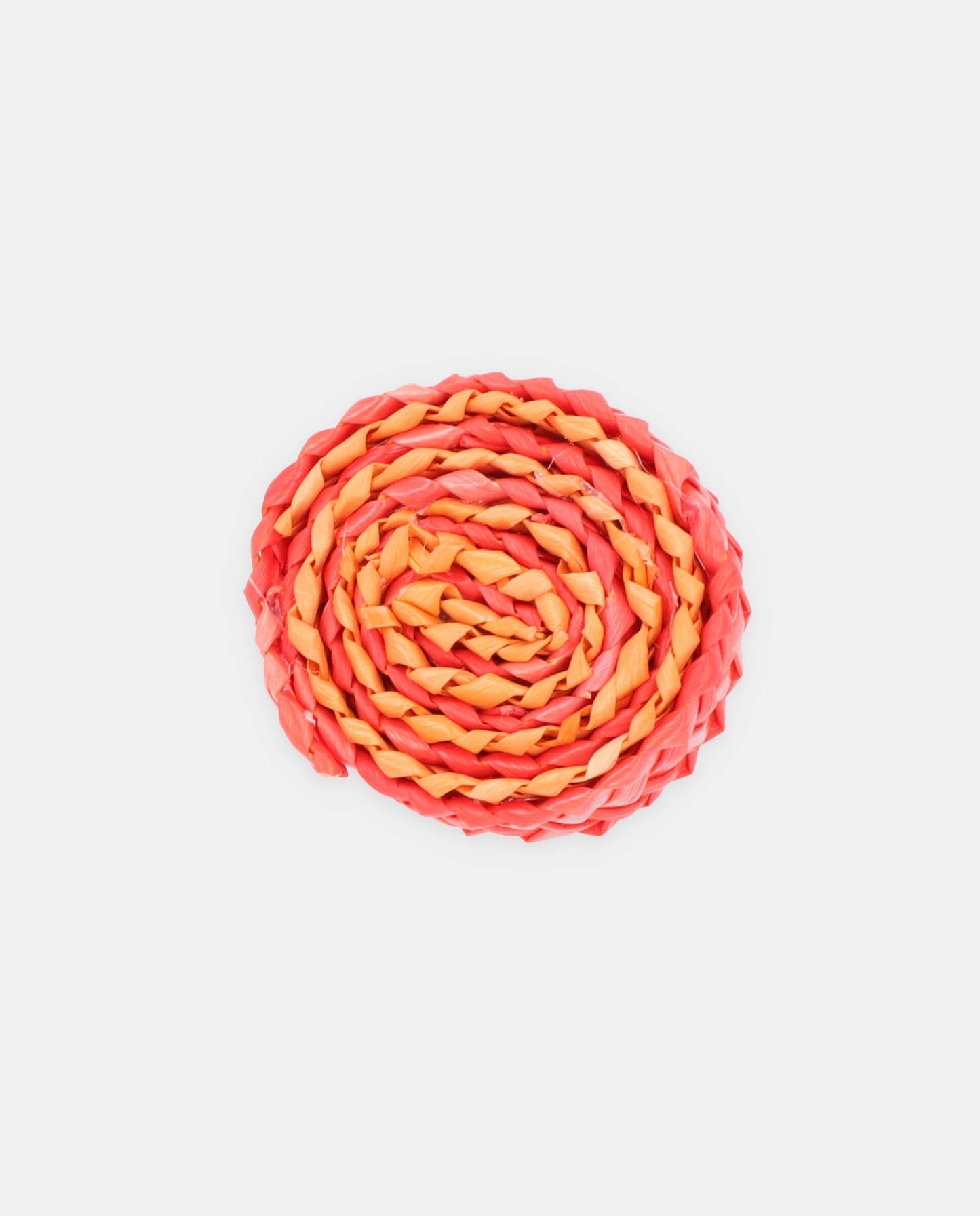 Orange-Red two-tone spiral lollipop ring