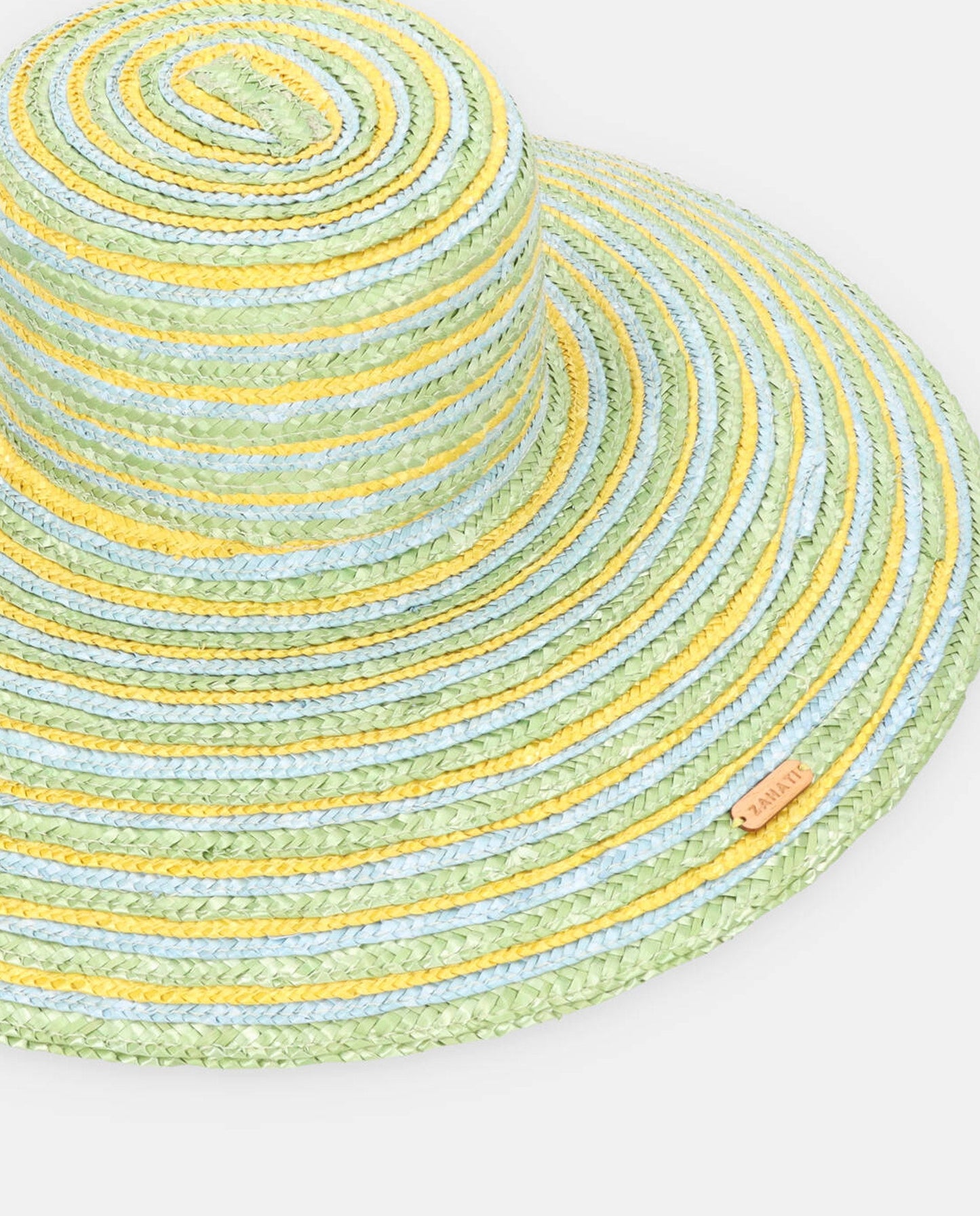 Cuchi spiral pistachio hat with L brim