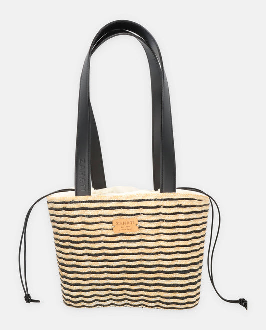 Black spiral shell tote
