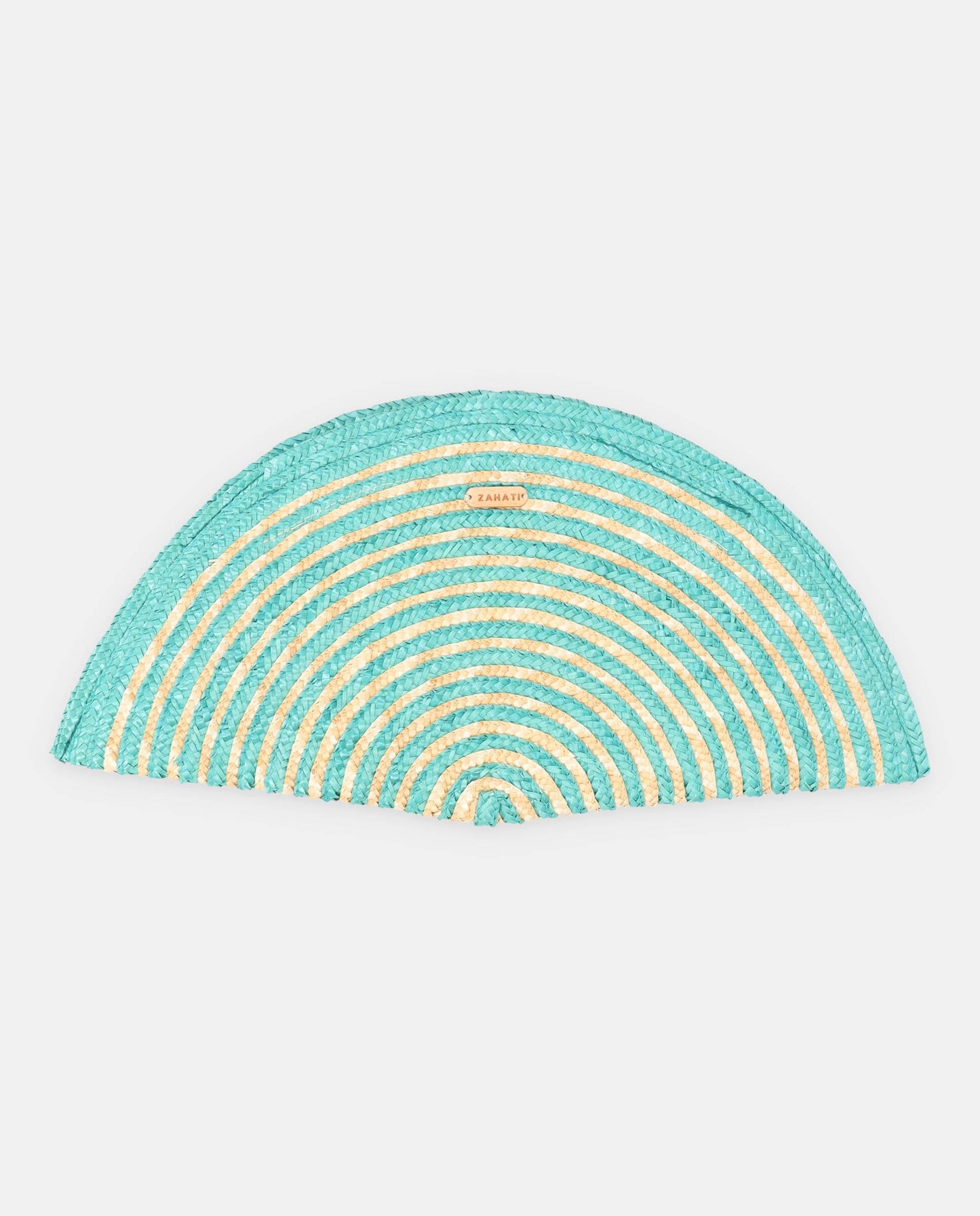 Turquoise spiral fan bag M