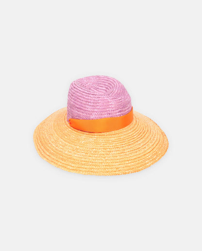 Beetle flow hat two-tone orange-purple-brim M