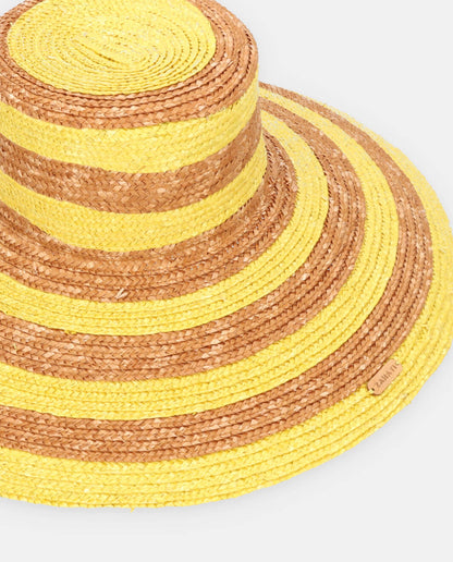 Cuchi zebra yellow-camel hat L brim