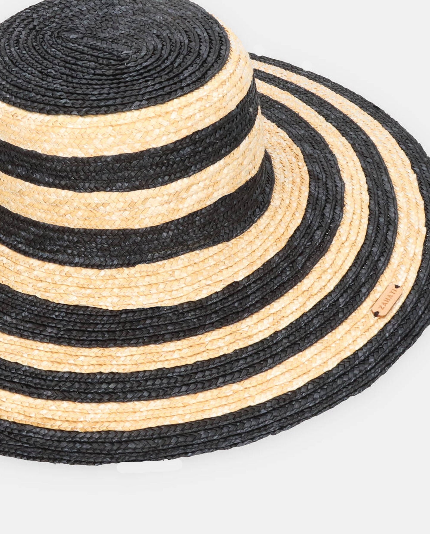 Sombrero Cuchi cebra natural-negro ala L