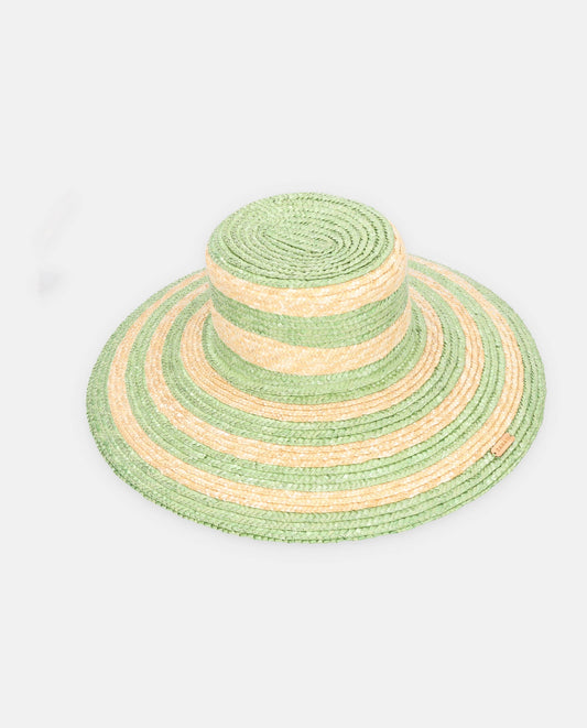 Sombrero Cuchi cebra natural-pistacho ala L