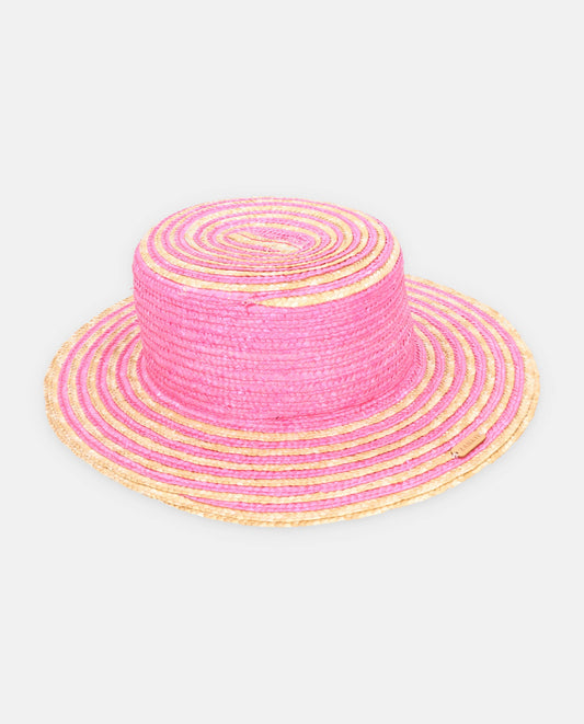 Sombrero Cuchi espiral fucsia-natural ala S
