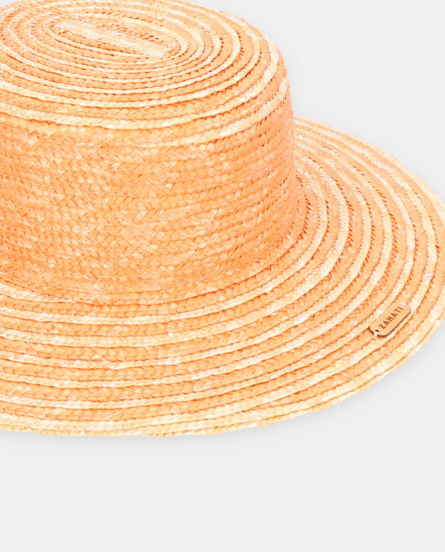 Chapeau Cuchi spirale orange-naturel bord S