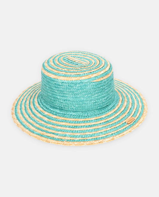 Sombrero Cuchi espiral verde agua-natural ala S