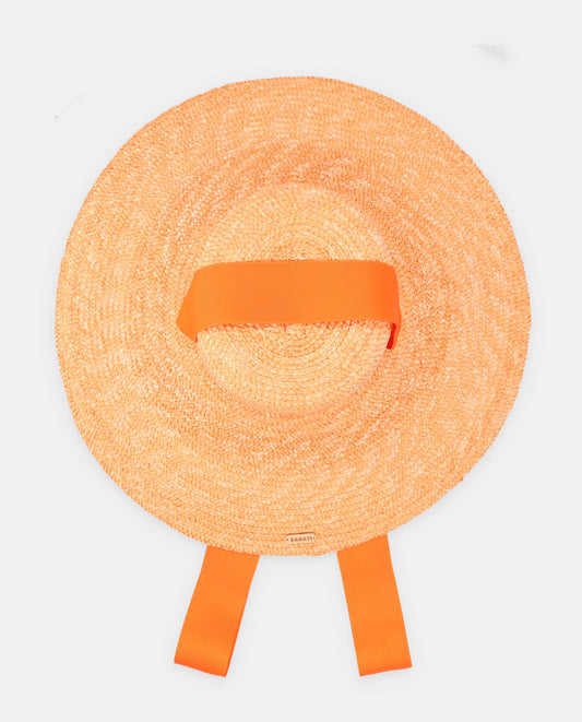 Cuchi Flow hat with L orange brim