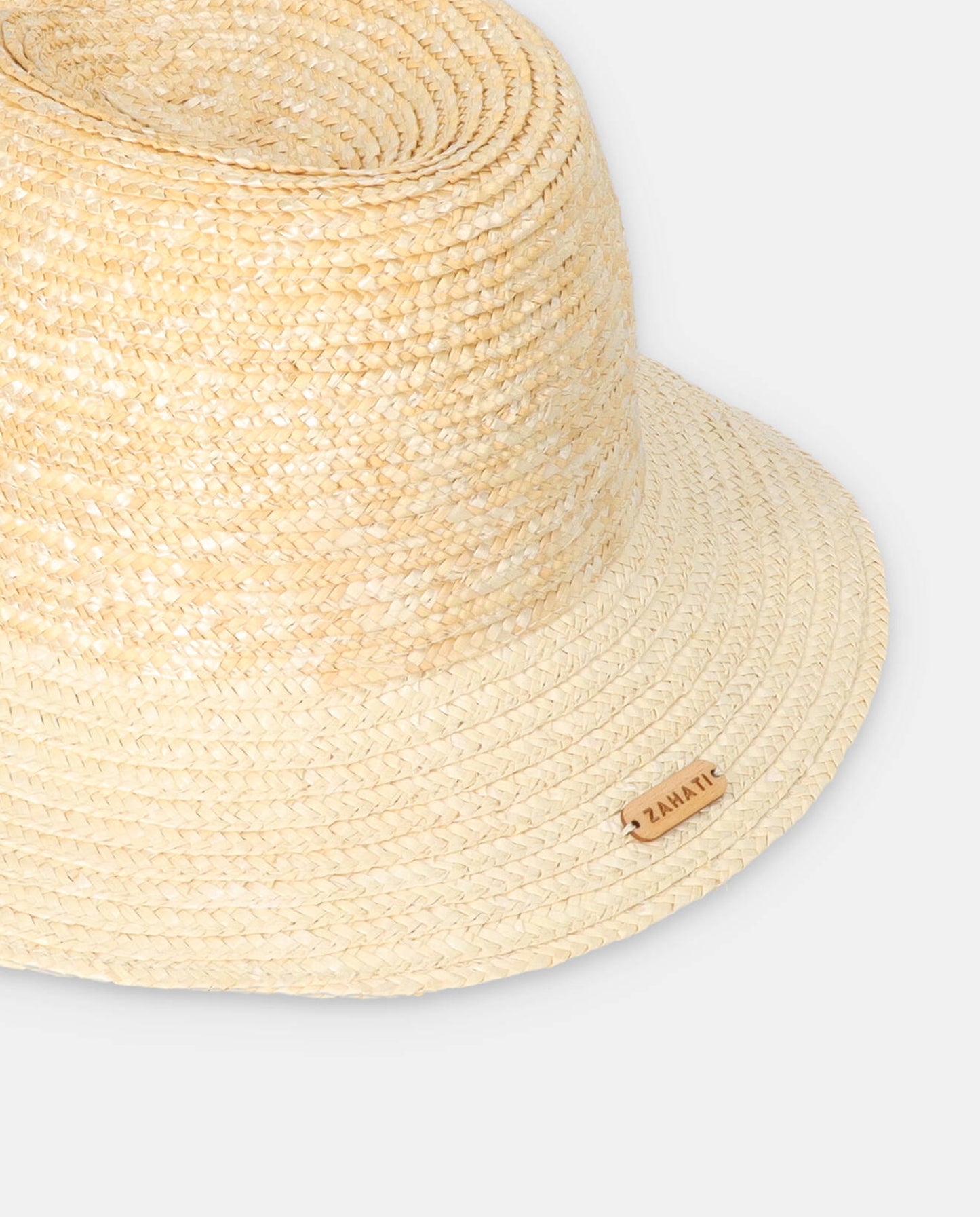 White two-tone Beetle hat
