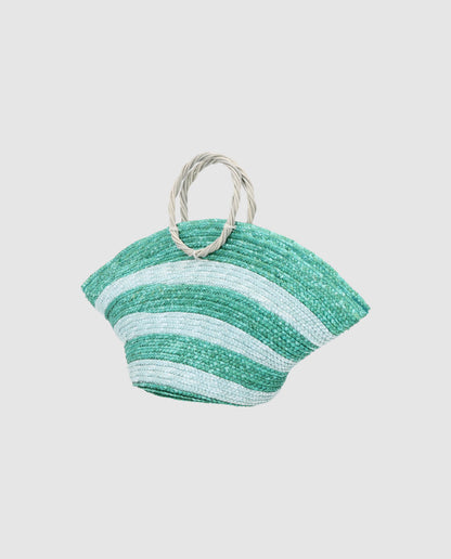 Turquoise zebra mini hat bag