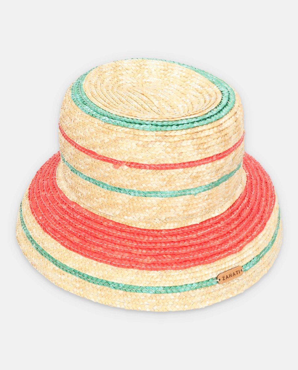 Sombrero Cuchi Curvo tricolor rojo - ZAHATI