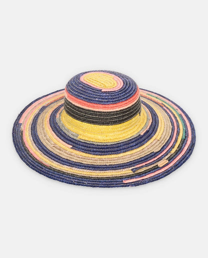 Sombrero cuchi de Paja colorado azul - ZAHATI
