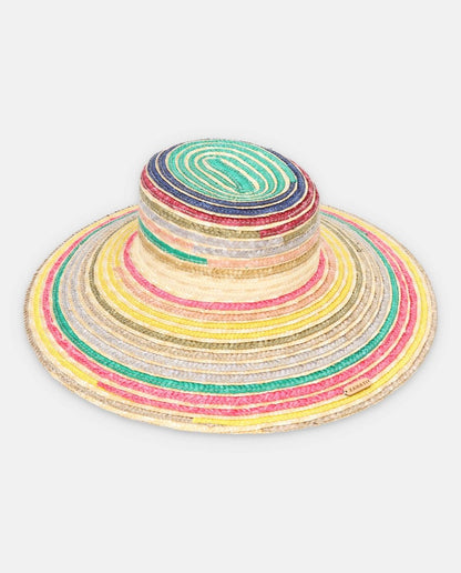 Sombrero Cuchi de paja Espiral colorado - ZAHATI