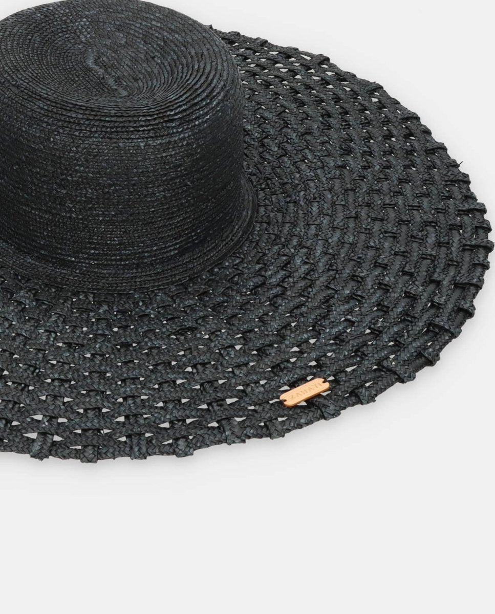 Sombrero Cuchi de Paja Tris-Tras negro - ZAHATI