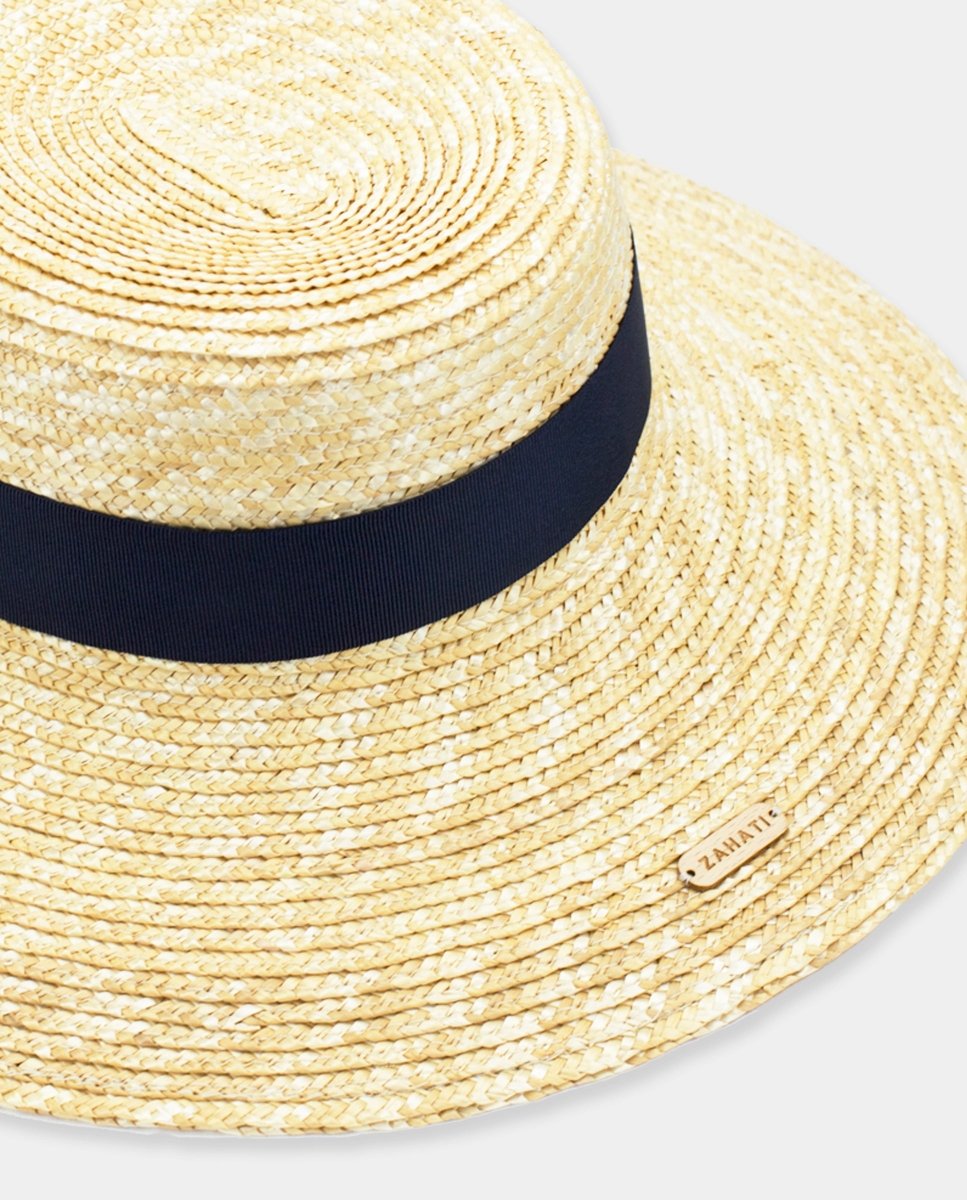 Sombrero de paja Bucket ala mediana natural - ZAHATI