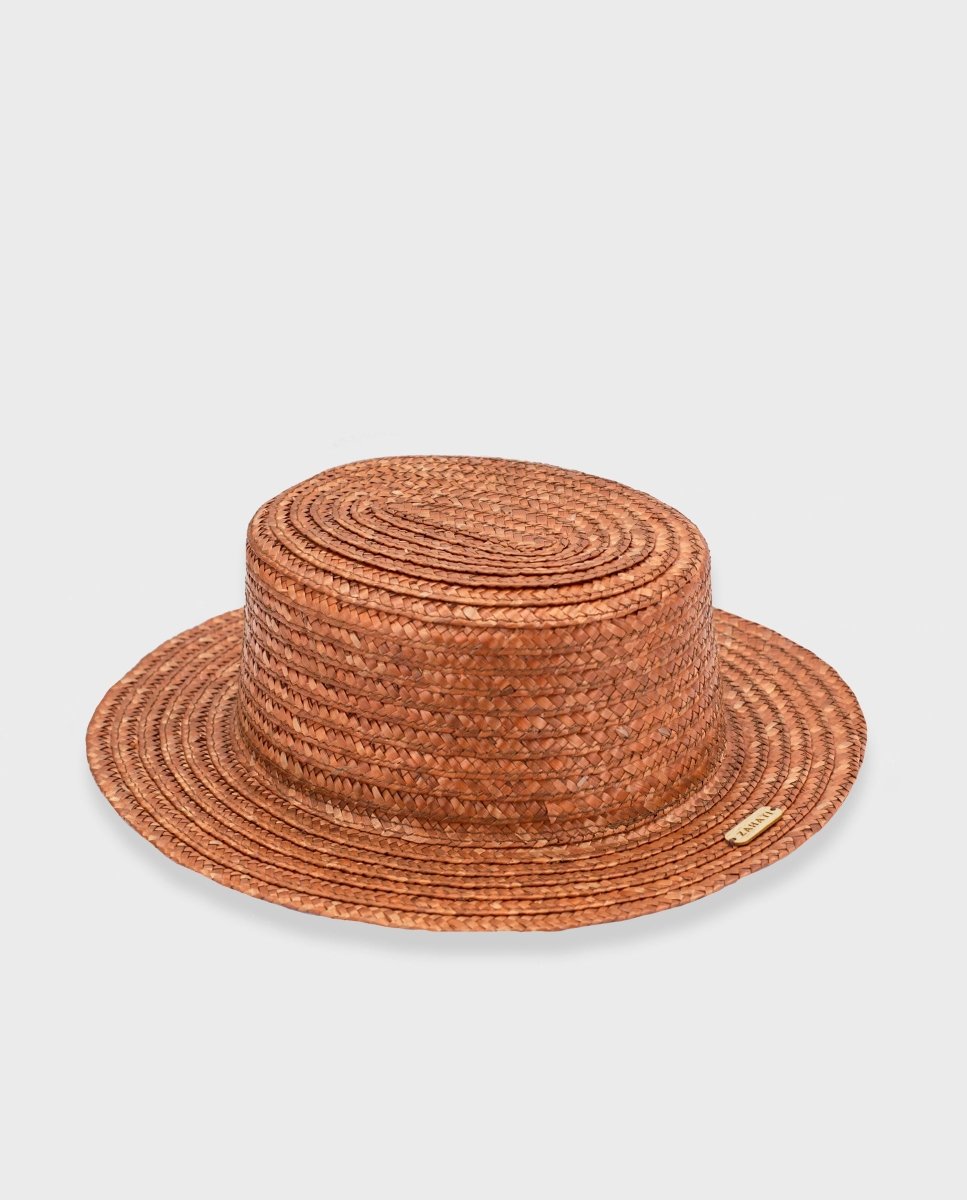 Sombrero de paja Canotier ala corta - ZAHATI