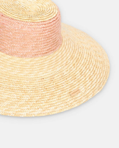 Sombrero de Paja Cuchi bicolor nude - ZAHATI