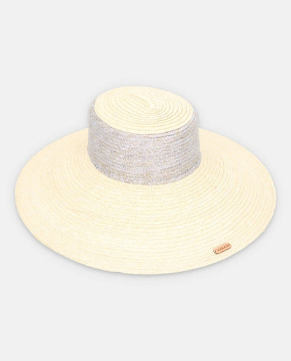 Sombrero de Paja Cuchi bicolor plata - ZAHATI