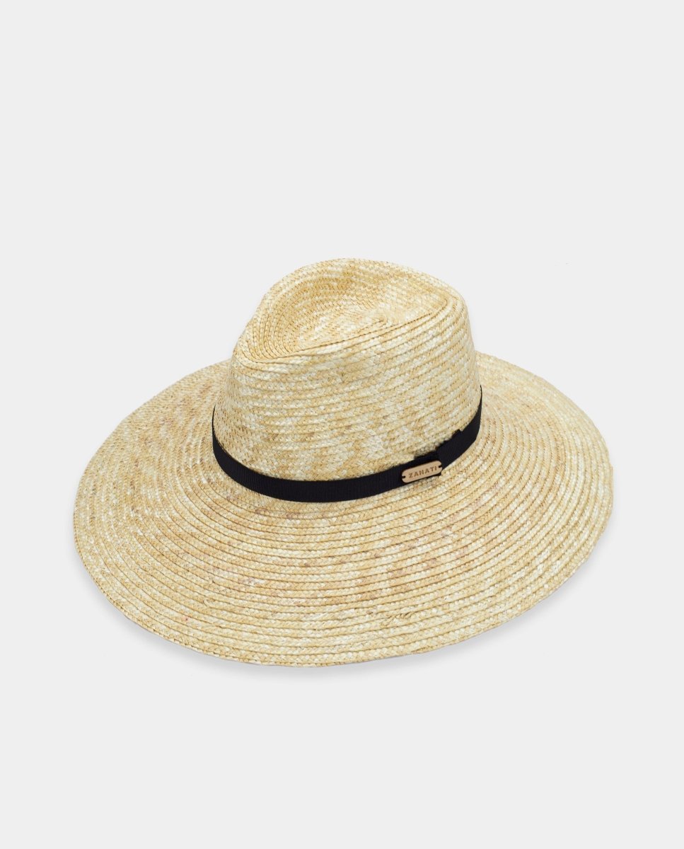 Sombrero de paja Fedora ala L natural - ZAHATI