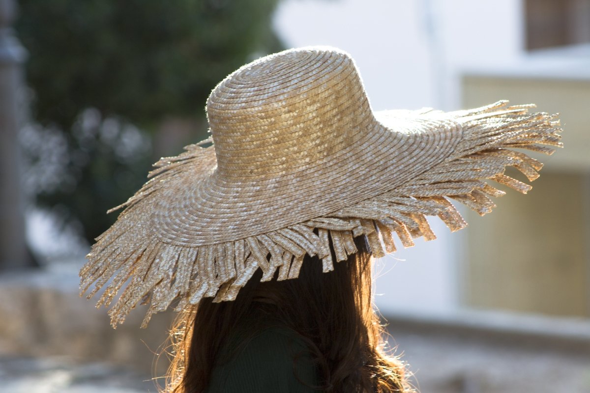 Sombrero de paja natural desflecado - ZAHATI
