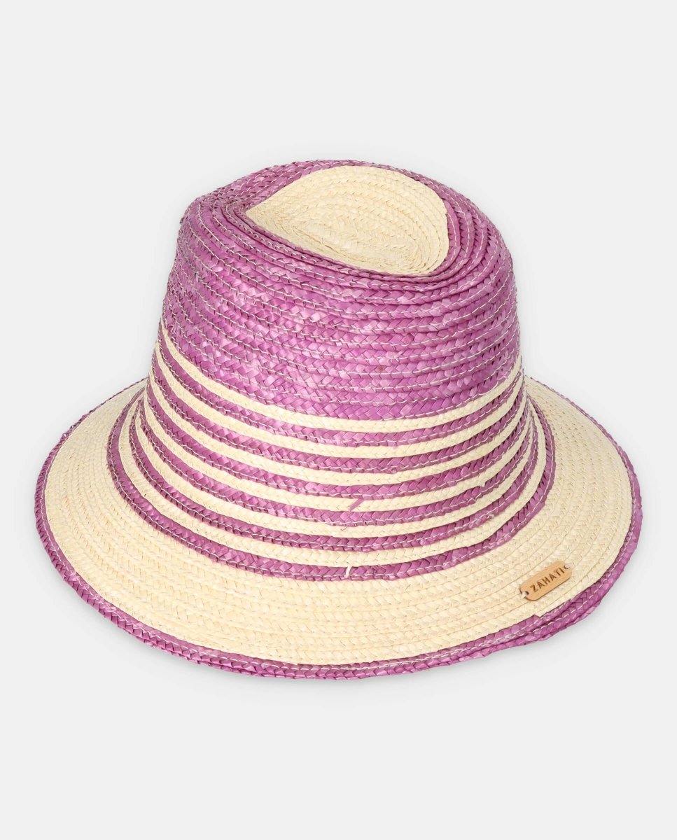 Sombrero Fedora Paco bicolor morado - ZAHATI