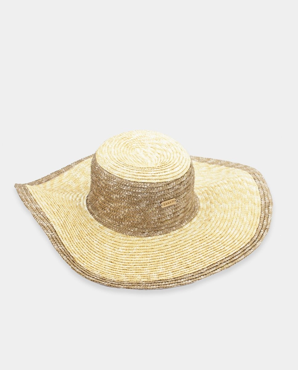 Sombrero Londa bicolor dorado y natural - ZAHATI