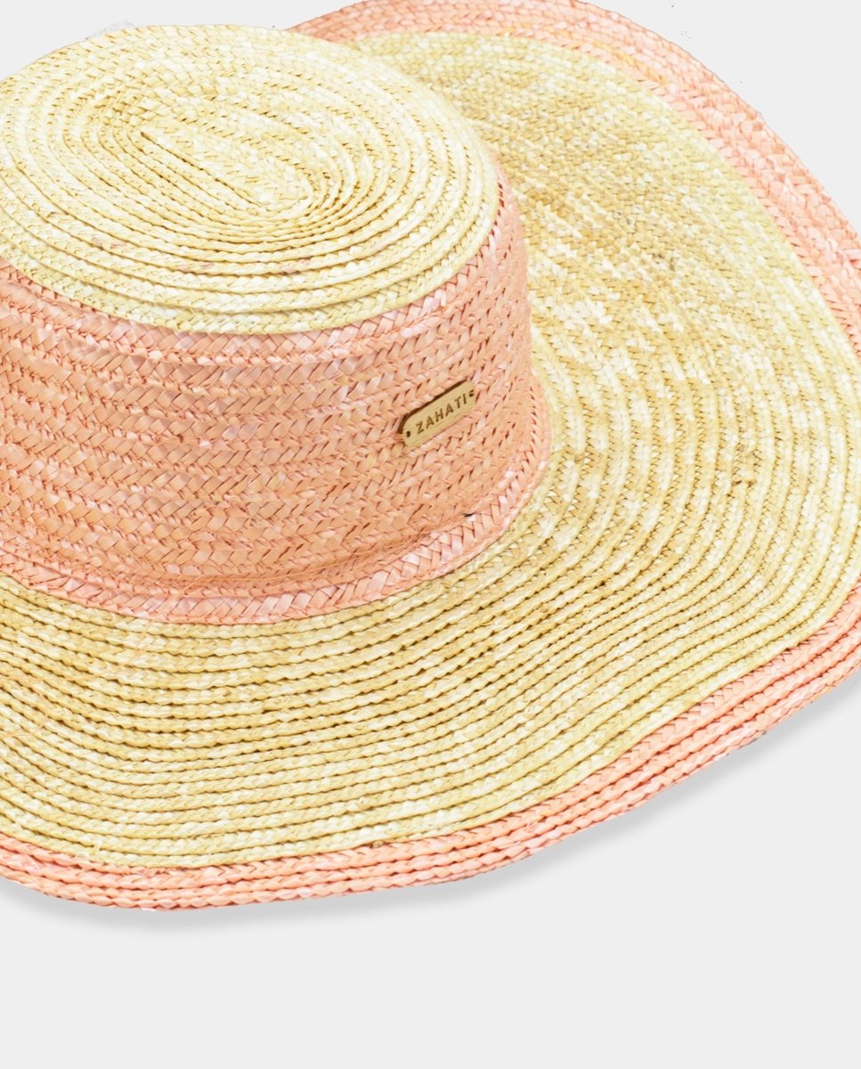 Sombrero Londa bicolor nude y natural - ZAHATI
