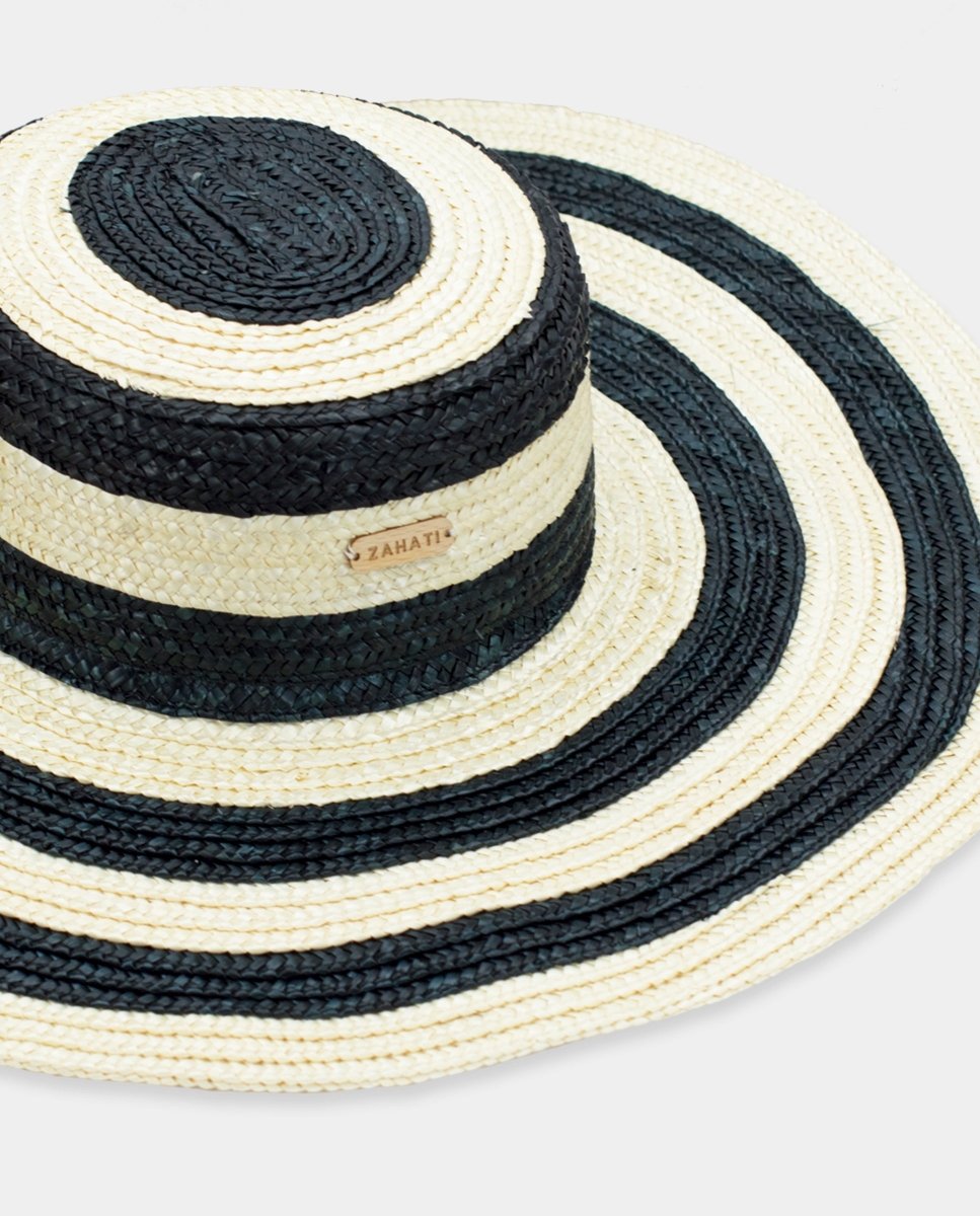 Sombrero Londa cebra, blanco y negro - ZAHATI